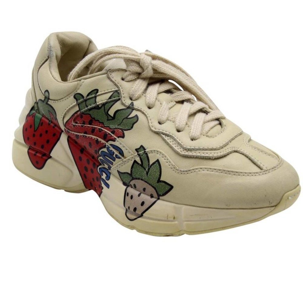 Gucci Rhyton Monogram Strawberry Fields Sneakers - Super Rare- - Picture 5 of 10